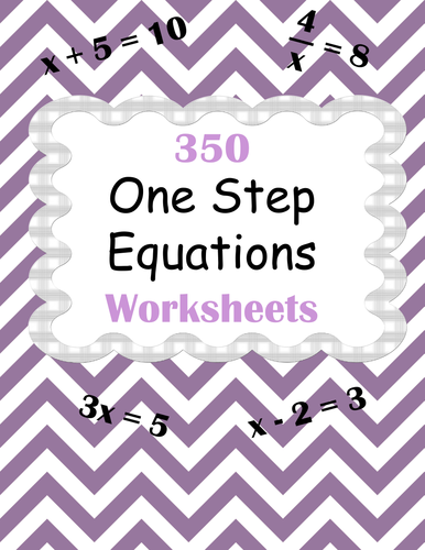 One Step Equations Worksheets