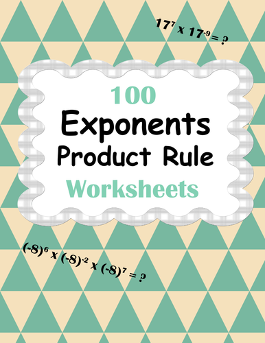 Worksheets Product Rule And Quotient Rule Exponents Worksheet exponents worksheets bundle product power quotient rule by bios444 teaching resources tes
