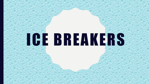 Ice breaker questions: KS2 transition activity