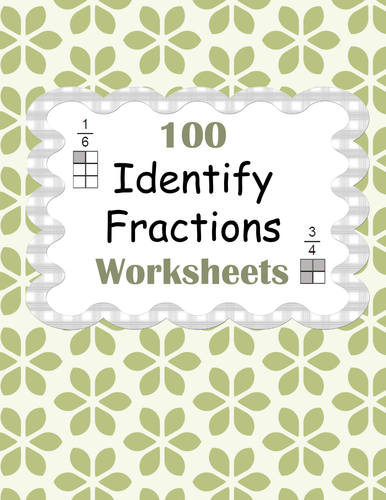 Identify Fractions Worksheets