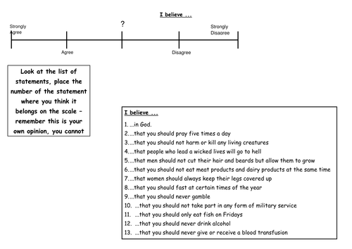 Year 6 taster for RE