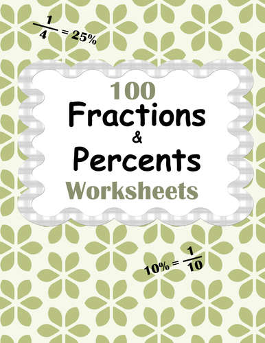 Fractions and Percents Worksheets | Teaching Resources