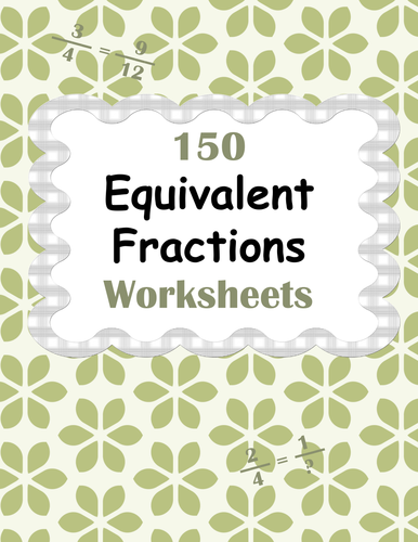 Equivalent Fractions Worksheets