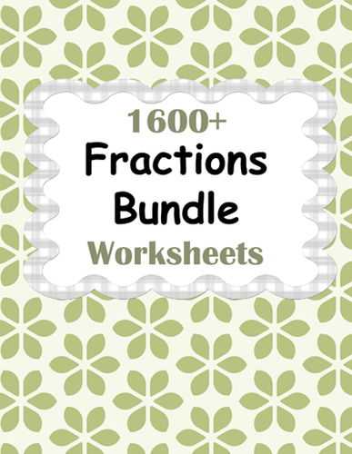 Fractions Worksheets Bundle