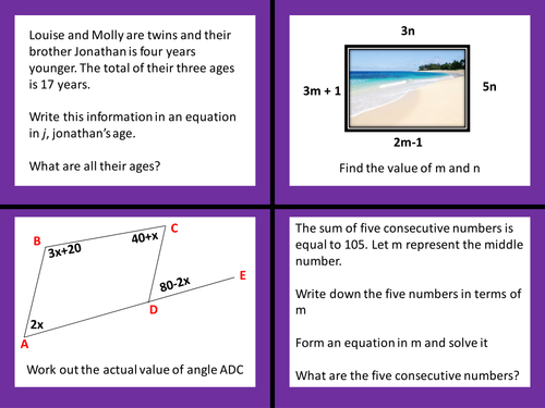 Wordy algebra questions