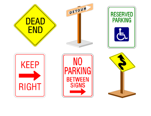 Road Signs Clip Art 1
