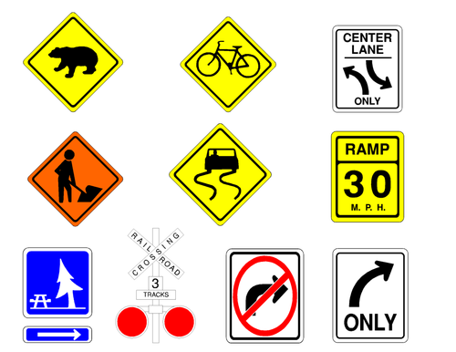 Road Signs Clip Art 2