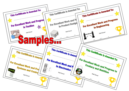 Certificates for Design Technology