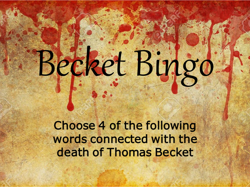 Becket Bingo