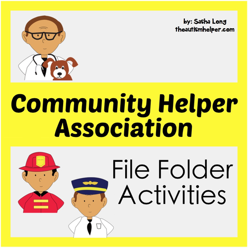 Community Helper Association File Folder Activities
