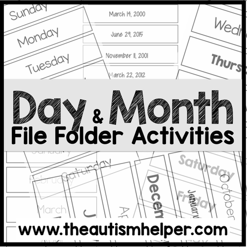 Day & Month File Folder Activities Teaching Resources