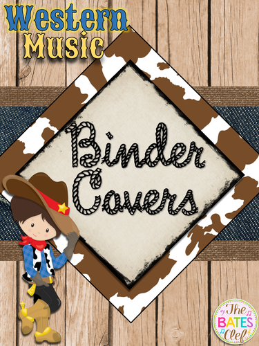 Western Music Decor - Binder Covers