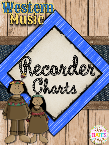 Western Music Decor - Recorder Charts