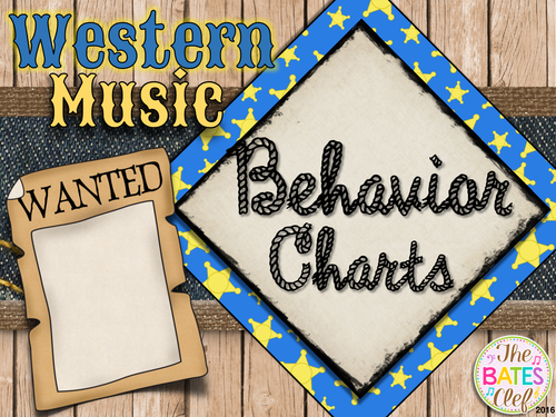 Western Music Decor - Behavior Charts