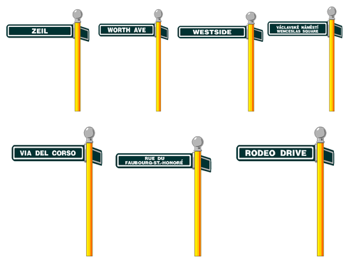 Street Signs Clip Art - Famous Street Signs Clip Art