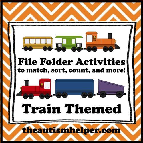 File Folder Activities to Match, Sort, Count, and More! {TRAIN themed}