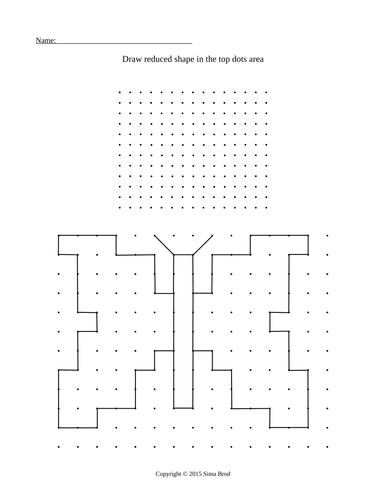 Shapes reduction activity. 12 worksheets.