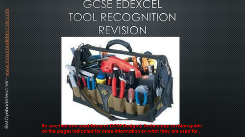 GCSE Design Technology Revision: Tool Recognition