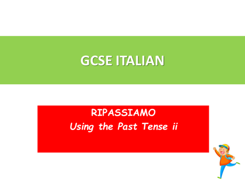 Italiano Past Tense (verbs in -ere and -ire)