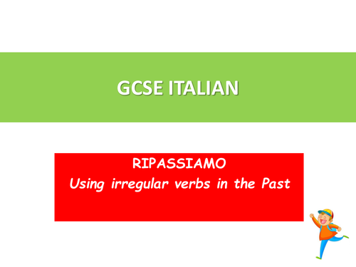 Italian Past Tense  (irregular verbs)