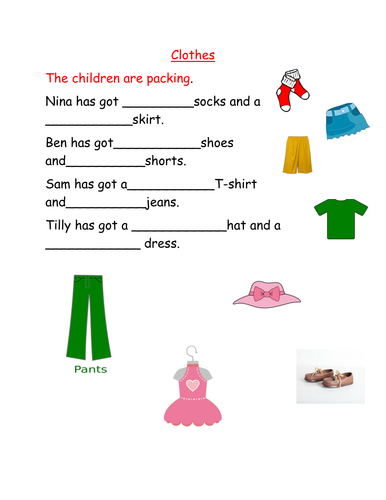 Lets pack our clothes! | Teaching Resources