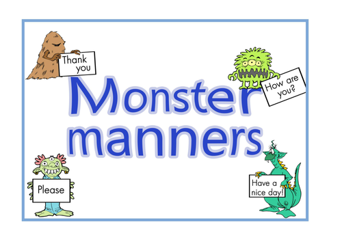 Monster Manners Teaching Resources