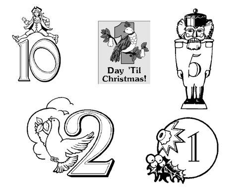 time management clipart black and white christmas