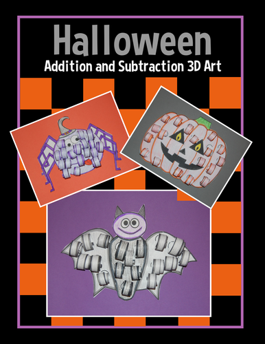 Halloween 3D Addition and Subtraction Art