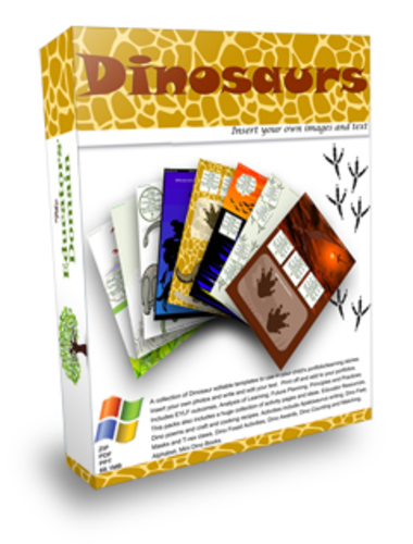 Dinosaur Activity Pack and editable templates