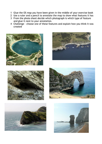 What features do we find at the coast?