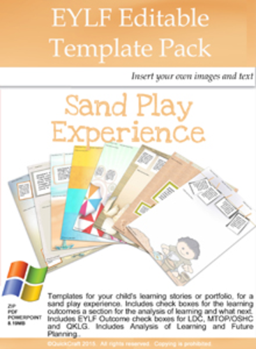 Sand Play Editable Pack