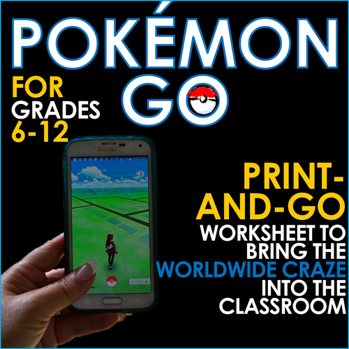 POKEMON GO - Bring the Worldwide Craze Into the Classroom! Worksheet for Research and Writing Skills