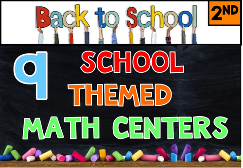 Back to School Math Centers Second Grade