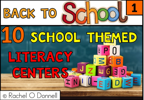 Back to School Literacy ELA Centers First Grade Year 2