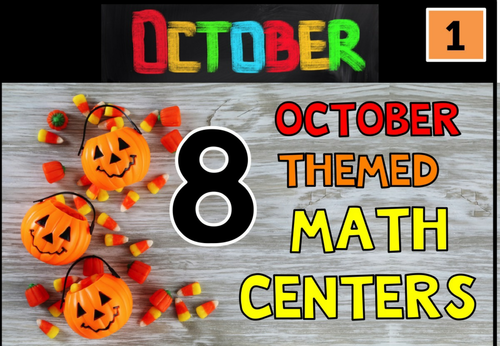 First Grade Math Centers October Year 2