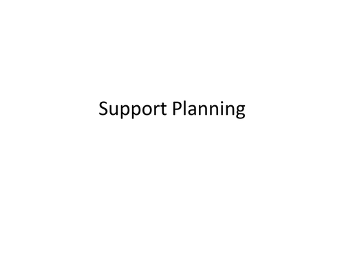 Planning care for others - some basic definitions