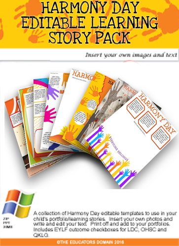 Harmony Day Editable Pack