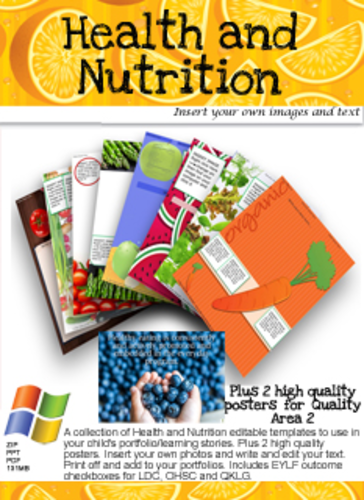 Health and Nutrition Editable Pack