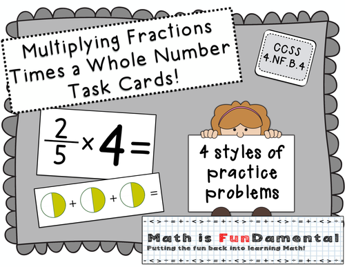Multiplying Fractions - 4 styles of practice