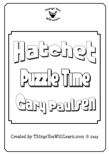 Hatchet Crossword Puzzle Pack
