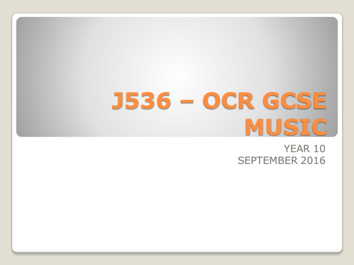 Powerpoint showing Areas of Study for the new OCR GCSE exam J536
