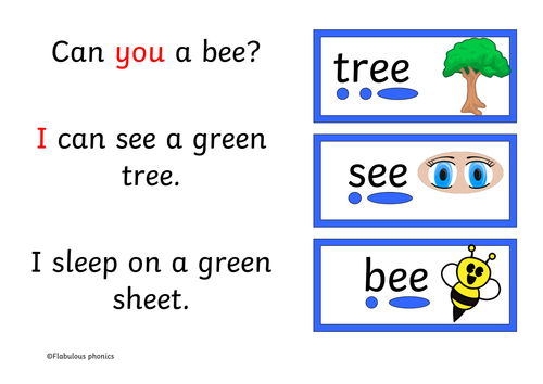 deco able book to print RWI set 2 sound What can you see 'ee'