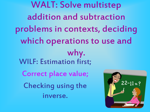 Multistep addition and subtraction problems