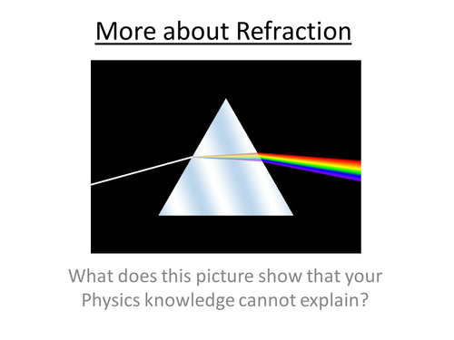 Physics A-Level Year 1 Lesson - More About Refraction (PowerPoint AND lesson plan)