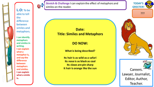 complete lesson - similes and metaphors