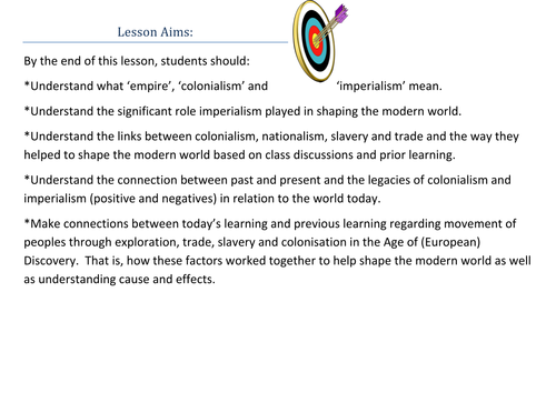 9 History Overview: British Empire, Colonisation, Imperialism, Nationalism