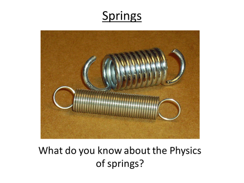 Physics A-Level Year 1 Lesson - Springs (PowerPoint AND lesson plan)