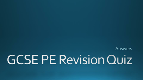 AQA GCSE PE revision quiz