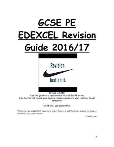 EDEXCEL PE Revision Guide