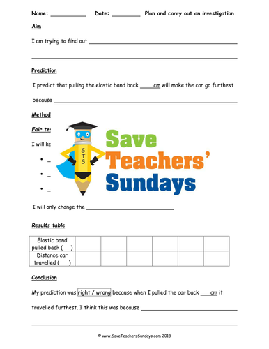 Investigation on Forces and Magnets 3  KS2 Lesson Plan, Prompt Sheet and Writing Frame